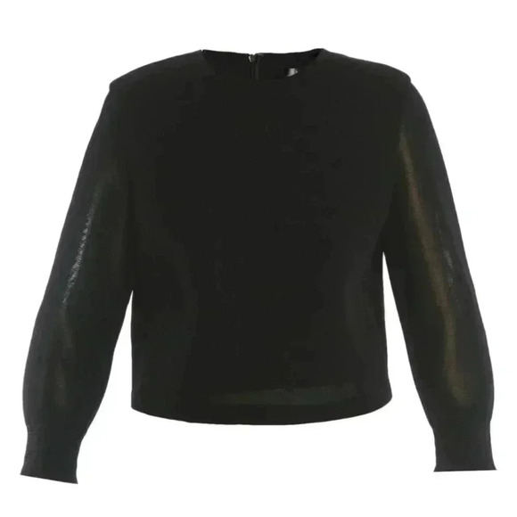 Theyskens' Theory  Black Belcor Fliners Blouse - Picture 1 of 4